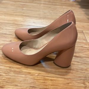 Louise et Cie shoes. Pinkish/nudish color. Gorgeous lacquer, chunky heel